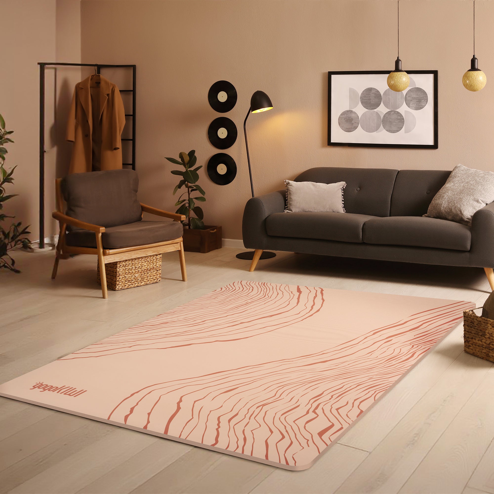 GrandSpace Pattern Edition: The Premier Extra Large Yoga Mat for Home Fitness