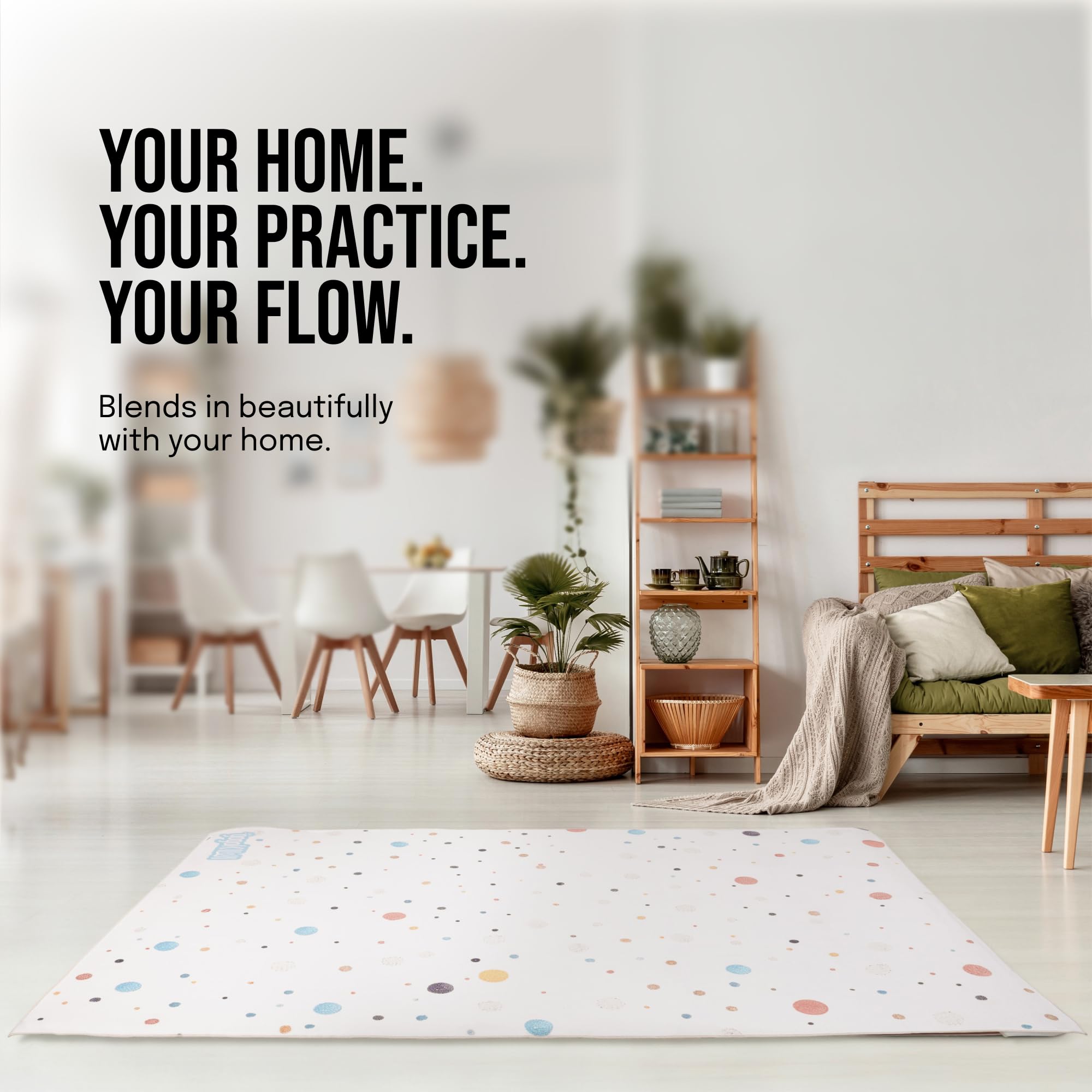 CanvasFlow: Non-Slip Yoga Mat Towel with Printed Design | 72" × 48"