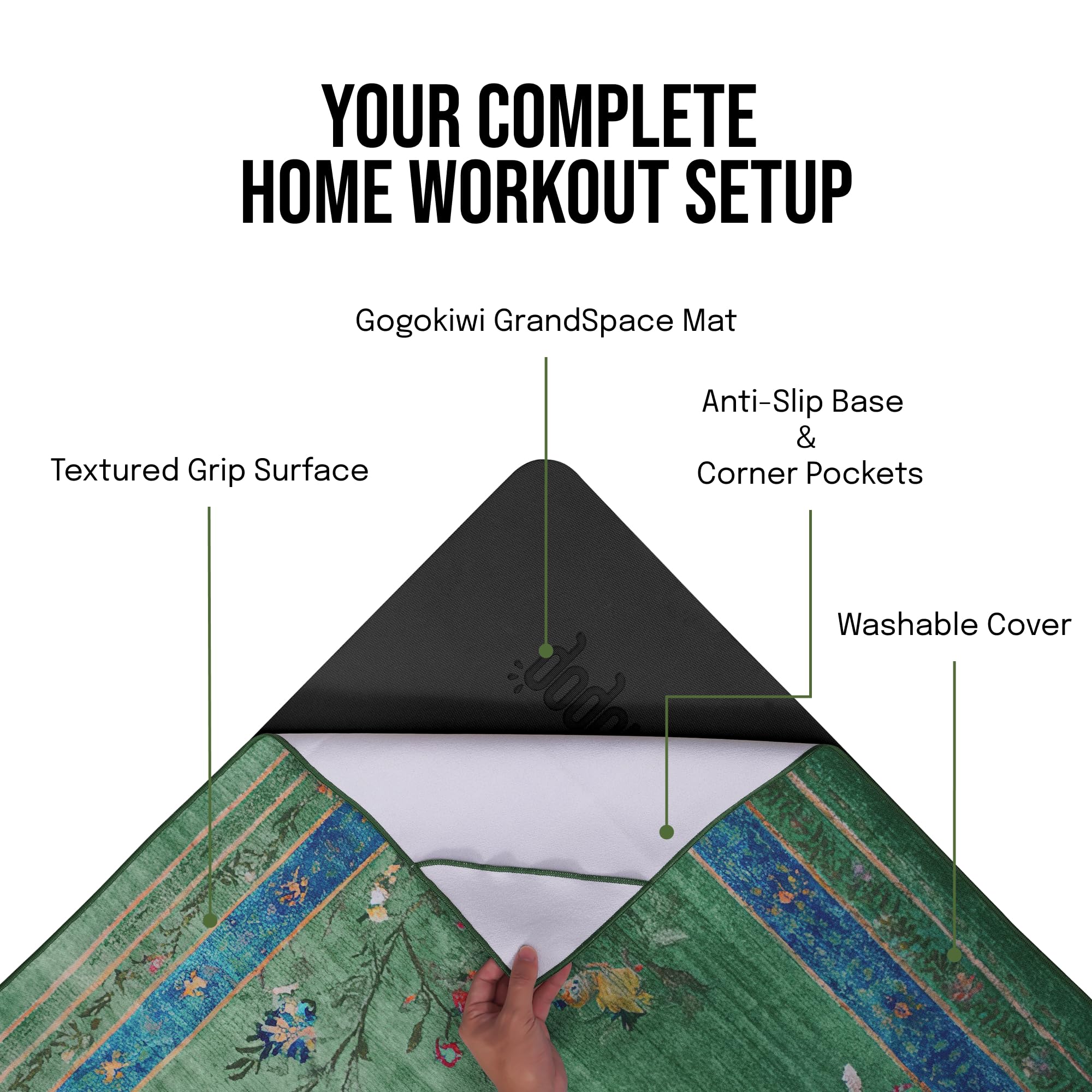 CanvasFlow: Non-Slip Yoga Mat Towel with Printed Design | 72" × 48"