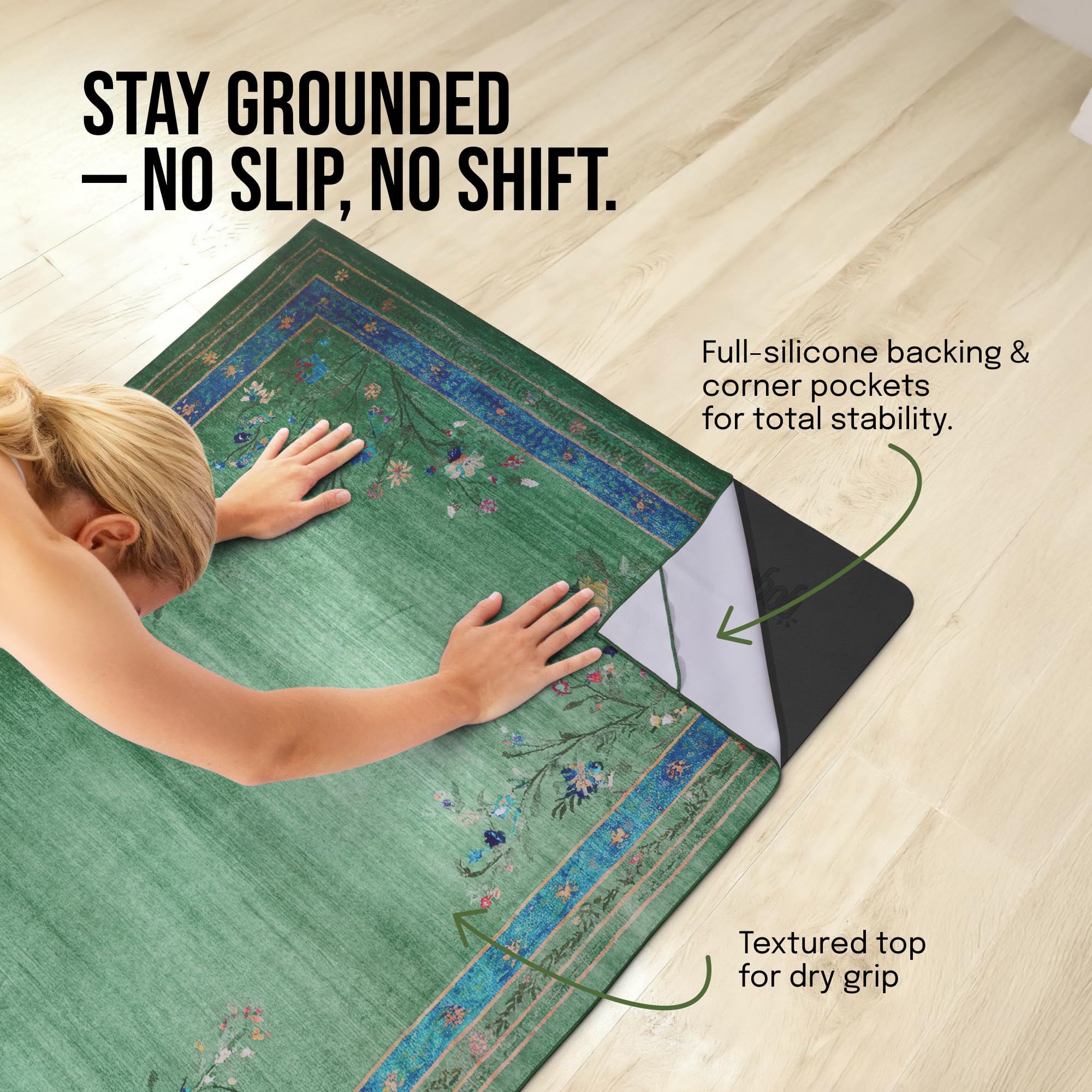 CanvasFlow: Non-Slip Yoga Mat Towel with Printed Design | 72" × 48"