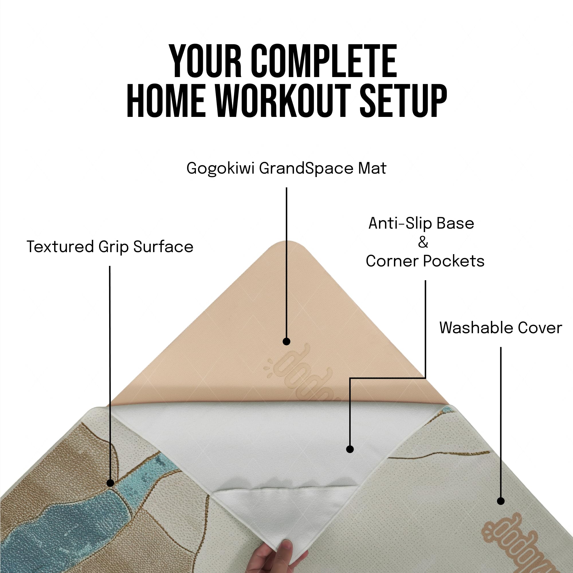 CanvasFlow: Non-Slip Yoga Mat Towel with Printed Design | 72" × 48"