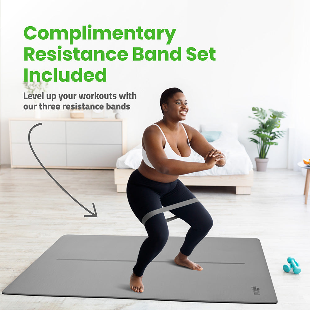 Gogokiwi GrandSpace Mat - Extra Large Yoga Mat for Home Fitness