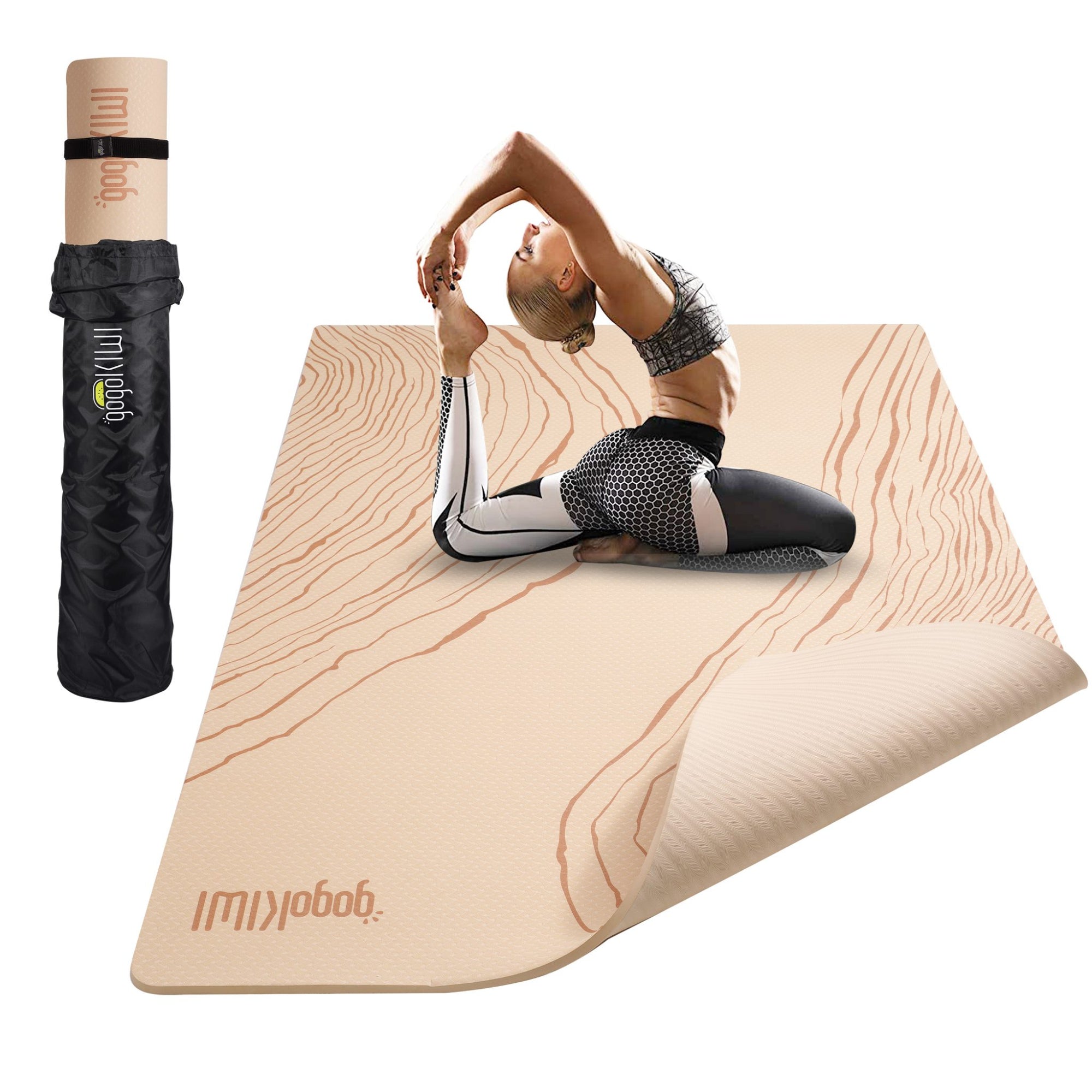 GrandSpace Pattern Edition: The Premier Extra Large Yoga Mat for Home Fitness