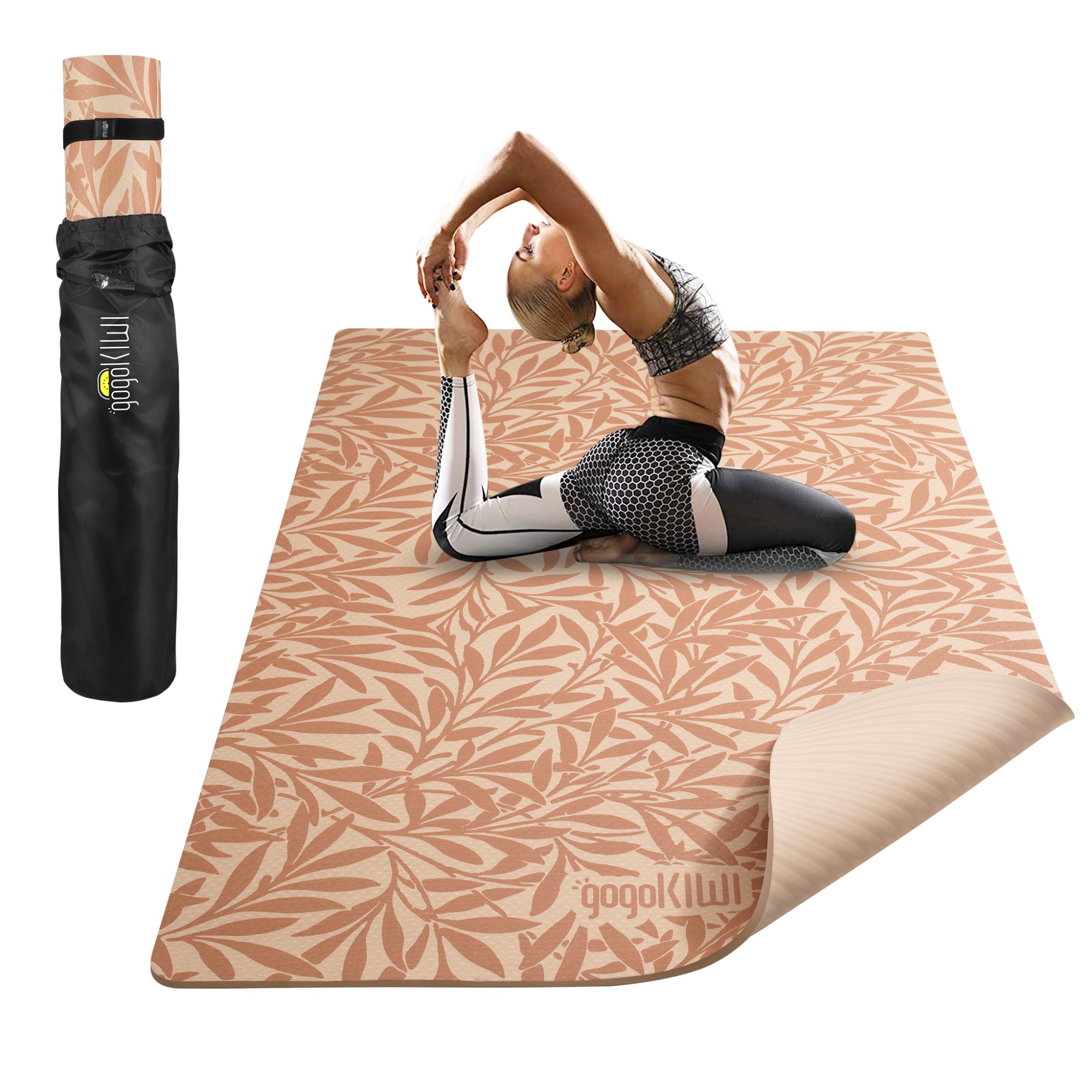 GrandSpace Pattern Edition: The Premier Extra Large Yoga Mat for Home Fitness