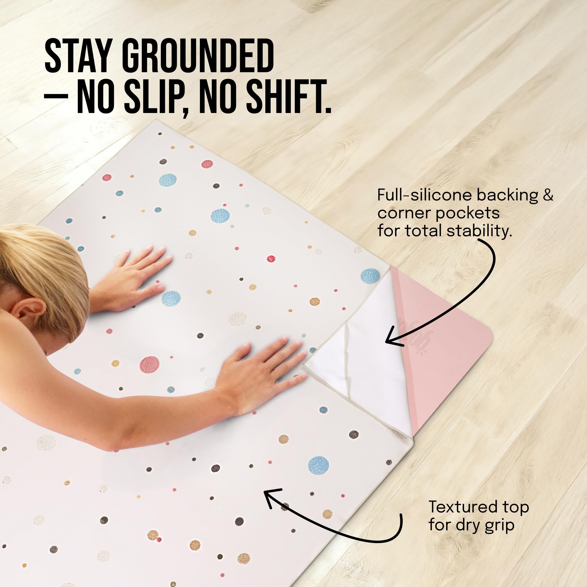 CanvasFlow: Non-Slip Yoga Mat Towel with Printed Design | 72" × 48"