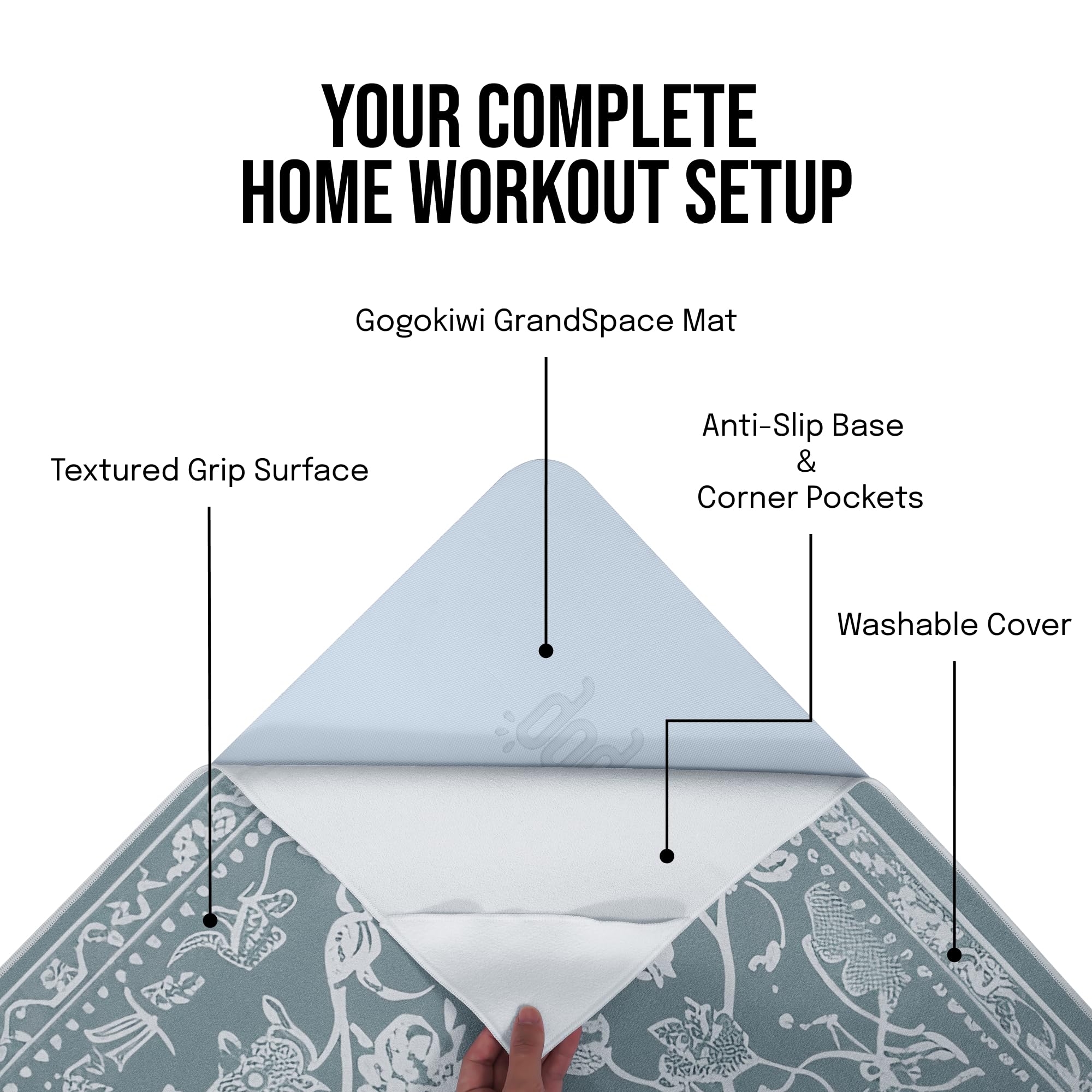 CanvasFlow: Non-Slip Yoga Mat Towel with Printed Design | 72" × 48"