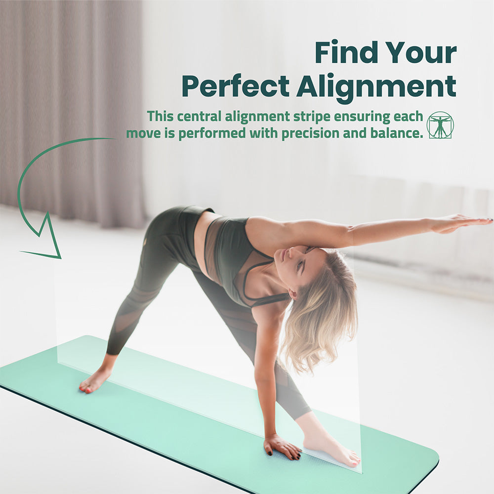 GrandSpace Mat: The Premier Extra Large Yoga Mat for Home Fitness -  LightCyan