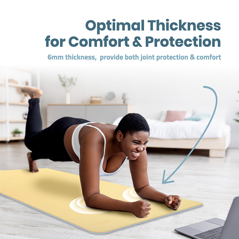 Pilates Mat What Thickness Yoga Mat Home Gym Wakeman Fitness